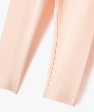 Legging long en coton stretch bébé fille vue2 - GEMO 4G BEBE - GEMO