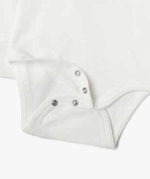 Body manches courtes en coton uni bébé (lot de 3) vue2 - GEMO 4G BEBE - GEMO