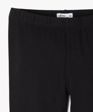 Legging uni longueur genoux en coton extensible fille vue5 - GEMO (JUNIOR) - GEMO