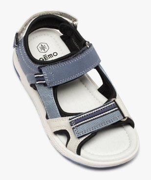 Sandales sport garçon bicolores à brides scratch vue5 - GEMO (ENFANT) - GEMO