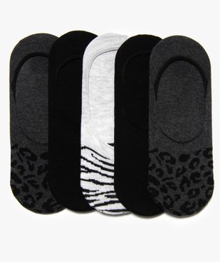 Chaussettes femme ultra-courtes motif animalier (lot de 5) vue1 - GEMO(HOMWR FEM) - GEMO