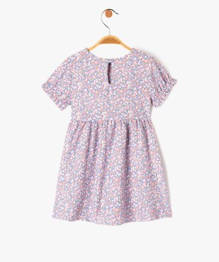 Robe fleurie à manches courtes bébé fille vue3 - GEMO(BEBE DEBT) - GEMO