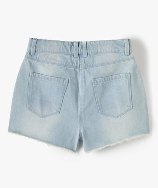 Short fille en jean ultra court taille haute vue5 - GEMO (JUNIOR) - GEMO