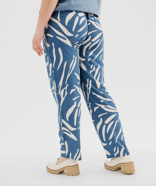 Pantalon fluide à motifs fleuris femme grande taille vue3 - GEMO 4G GT - GEMO