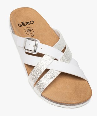 Mules femme à semelle liège et brides croisées  vue5 - GEMO (CASUAL) - GEMO