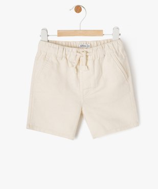 Short en lin et coton bébé garçon vue2 - GEMO 4G BEBE - GEMO