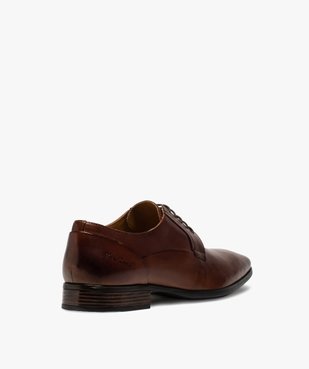 Derbies homme unis en cuir à bout amande – Pierre Cardin vue4 - PIERRE CARDIN DIFFUSION - GEMO