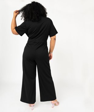 Combinaison pantalon à manches courtes femme grande taille vue3 - GEMO (G TAILLE) - GEMO