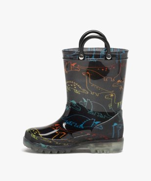 Bottes de pluie garçon à motifs dinosaures avec anses vue3 - BUGGY - GEMO