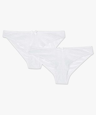 Culottes en dentelle et tulle femme (lot de 2) vue8 - GEMO(HOMWR FEM) - GEMO