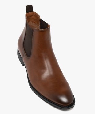 Boots homme Chelsea bout amande dessus lisse vue6 - MARIO BALDANO - GEMO