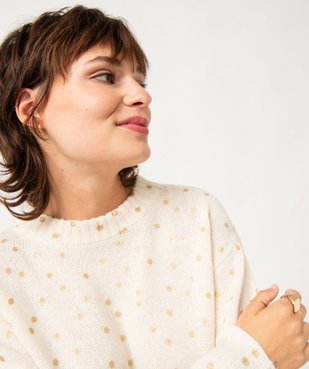 Pull à col rond à motifs femme vue2 - GEMO(FEMME PAP) - GEMO