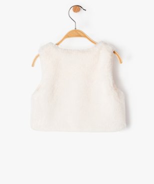 Gilet bébé fille sans manches en fourrure imitation vue4 - GEMO(BEBE DEBT) - GEMO