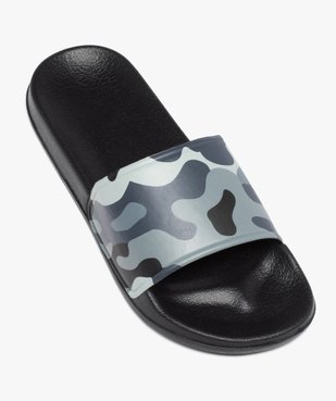 Mules de piscine homme imprimées camouflage vue5 - GEMO (PLAGE) - GEMO