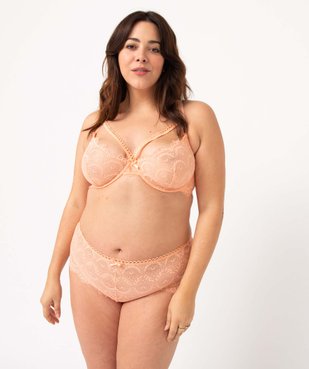 String femme grande taille en dentelle taille haute vue3 - GEMO(HOMWR FEM) - GEMO