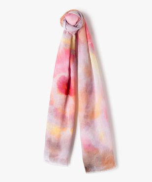 Foulard tie-and-dye à petites franges femme vue1 - GEMO 4G FEMME - GEMO