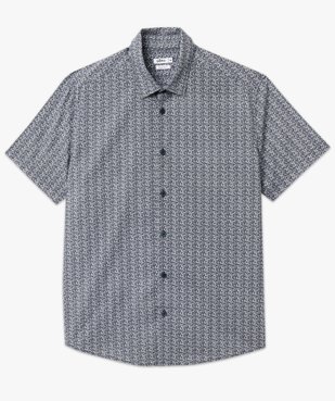 Chemise manches courtes coupe regular à motifs homme vue4 - GEMO (HOMME) - GEMO