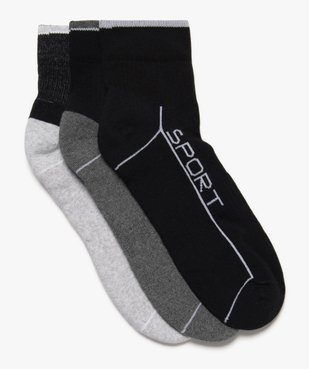 Chaussettes de sport tige basse homme (lot de 3) vue1 - GEMO(HOMWR HOM) - GEMO