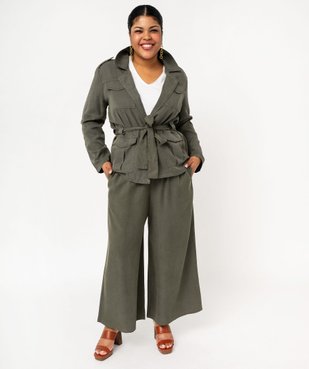 Veste saharienne en Lyocell femme grande taille vue5 - GEMO (G TAILLE) - GEMO