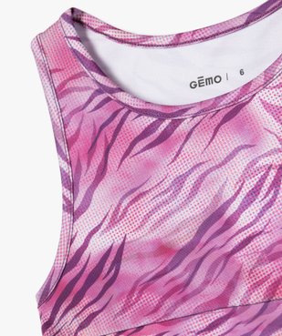 Débardeur de sport court imprimé fille vue3 - GEMO (ENFANT) - GEMO