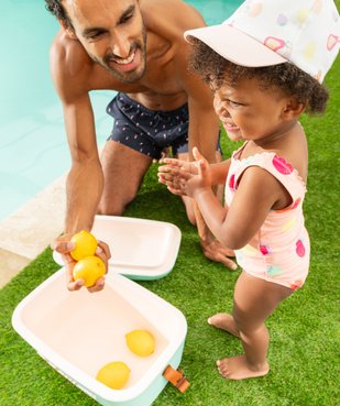 Maillot de bain une pièce à motifs fruits bébé fille vue6 - GEMO 4G BEBE - GEMO