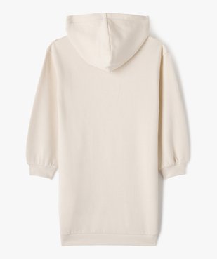 Robe sweat imprimée à capuche fille vue3 - GEMO 4G FILLE - GEMO