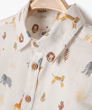 Chemise à manches courtes avec motifs bébé garçon vue2 - GEMO(BEBE DEBT) - GEMO