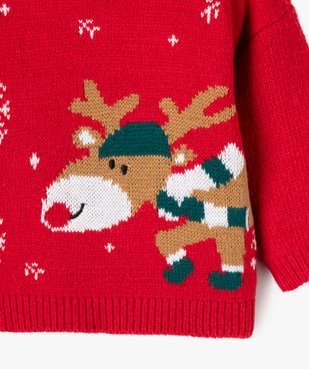 Pull de Noël avec motif renne bébé vue2 - GEMO(BEBE DEBT) - GEMO