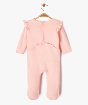 Pyjama dors-bien en coton avec volants sur les épaules bébé fille vue4 - GEMO 4G BEBE - GEMO