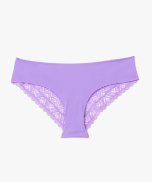 Shorty en microfibre et dentelle femme vue4 - GEMO(HOMWR FEM) - GEMO