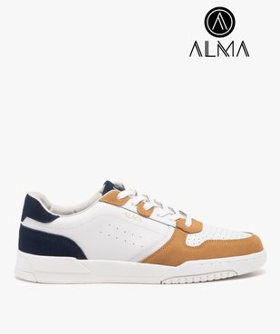 Baskets homme dessus en cuir style casual - Alma Planète vue2 - ALMA - GEMO