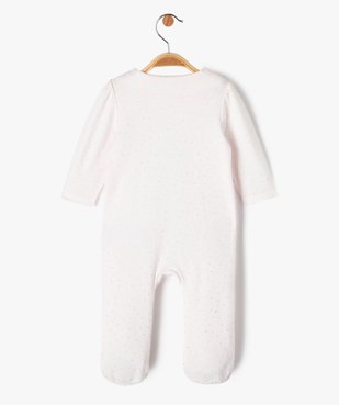 Pyjama dors-bien ouvert devant avec touches pailletées bébé fille vue4 - GEMO 4G BEBE - GEMO