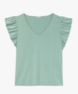 Tee-shirt pailleté avec manches à volants femme grande taille vue4 - GEMO (G TAILLE) - GEMO