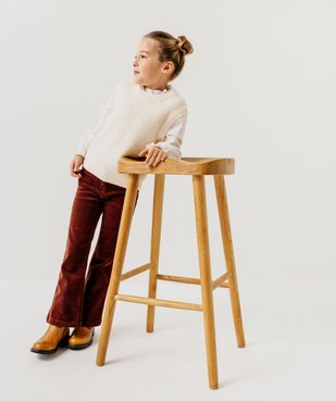 Pantalon en velours côtelé coupe flare fille vue1 - GEMO (ENFANT) - GEMO