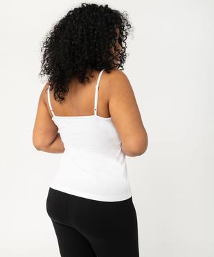 Débardeur à fines bretelles en coton stretch femme grande taille vue3 - GEMO 4G GT - GEMO