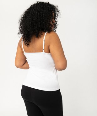 Débardeur à fines bretelles en coton stretch femme grande taille vue3 - GEMO 4G GT - GEMO