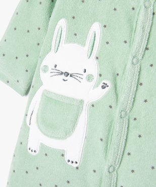 Pyjama dors-bien en velours avec motif lapin bébé garçon vue2 - GEMO 4G BEBE - GEMO