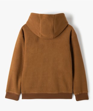 Sweat garçon à capuche fermeture zippée avec doublure chaude vue3 - GEMO (JUNIOR) - GEMO