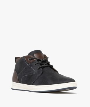 Baskets homme mid-cut style casual à semelle blanche vue3 - URBAN STEPS - GEMO