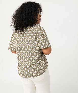 Blouse manches courtes en viscose imprimée femme grande taille vue3 - GEMO (G TAILLE) - GEMO