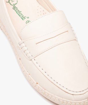 Mocassins femme dessus cuir uni et semelle crantée vue6 - ORGANICRAFT - GEMO