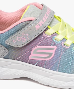 Baskets pailletées à scratch et lacets satin fille - Skechers vue6 - SKECHERS - GEMO