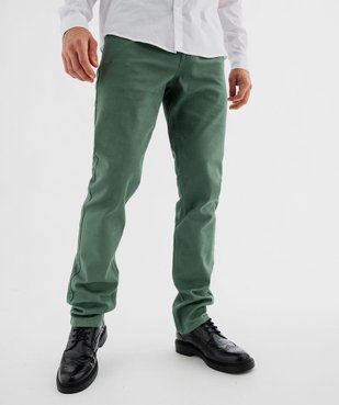 Pantalon en coton coupe Slim homme vue1 - GEMO 4G HOMME - GEMO