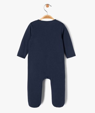 Pyjama ouverture devant en jersey bébé vue3 - GEMO 4G BEBE - GEMO