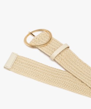 Ceinture tressée élastique avec grosse boucle ronde femme vue2 - GEMO (ACCESS) - GEMO