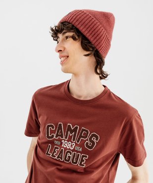 Tee-shirt manches courtes et motif bouclette homme - Camps United vue2 - CAMPS G4G - GEMO