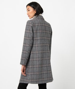 Manteau femme à motif pied de poule vue3 - GEMO(FEMME PAP) - GEMO