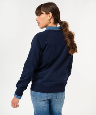 Sweat molletonné avec inscription brodée femme - LuluCastagnette vue4 - LULUCASTAGNETTE - GEMO