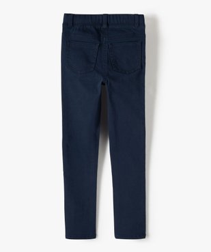 Pantalon skinny uni à taille élastiquée fille vue4 - GEMO 4G FILLE - GEMO