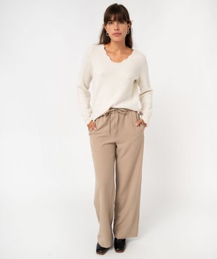 Pantalon large, souple et extensible femme vue5 - GEMO(FEMME PAP) - GEMO